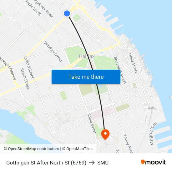 Gottingen St After North St (6769) to SMU map