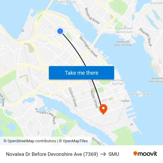 Novalea Dr Before Devonshire Ave (7369) to SMU map