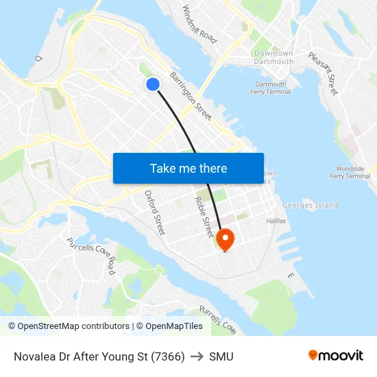 Novalea Dr After Young St (7366) to SMU map