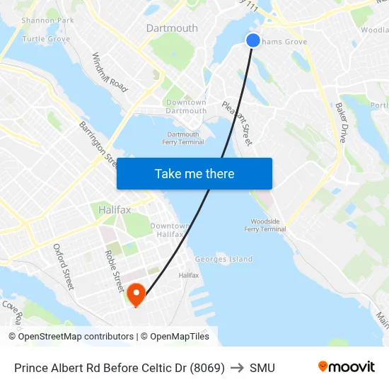 Prince Albert Rd Before Celtic Dr (8069) to SMU map