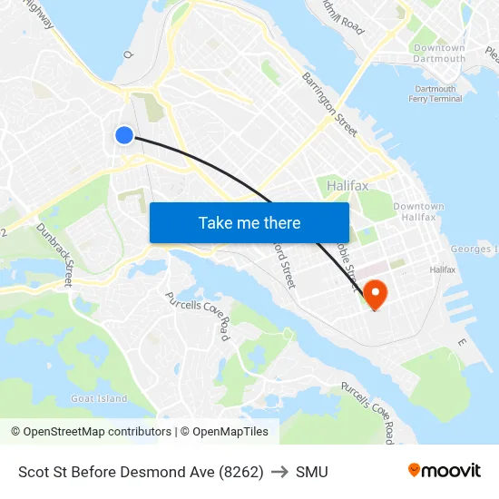Scot St Before Desmond Ave (8262) to SMU map