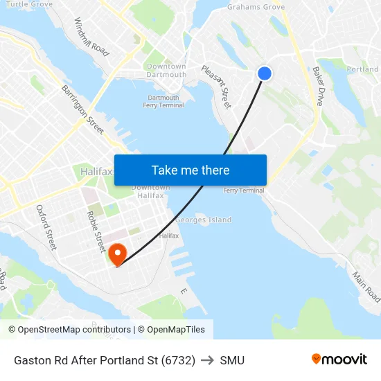 Gaston Rd After Portland St (6732) to SMU map