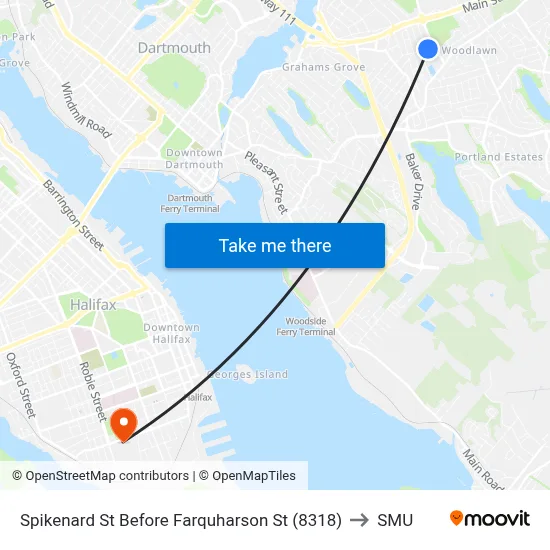 Spikenard St Before Farquharson St (8318) to SMU map