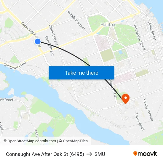 Connaught Ave After Oak St (6495) to SMU map