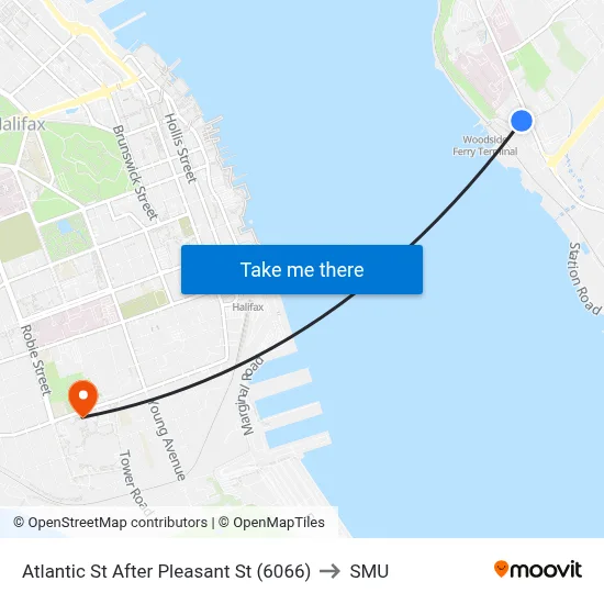Atlantic St After Pleasant St (6066) to SMU map