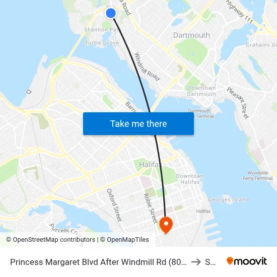 Princess Margaret Blvd After Windmill Rd (8075) to SMU map