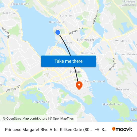 Princess Margaret Blvd After Killkee Gate (8074) to SMU map