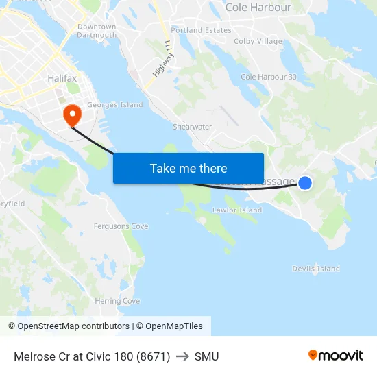 Melrose Cr at Civic 180 (8671) to SMU map