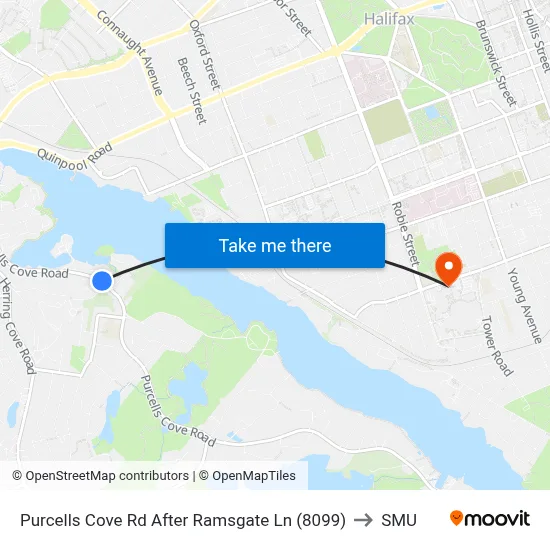 Purcells Cove Rd After Ramsgate Ln (8099) to SMU map