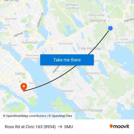 Ross Rd at Civic 163 (8934) to SMU map