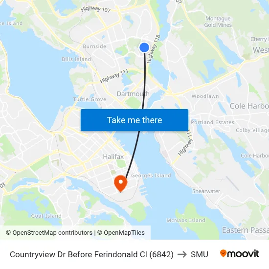 Countryview Dr Before Ferindonald Cl (6842) to SMU map