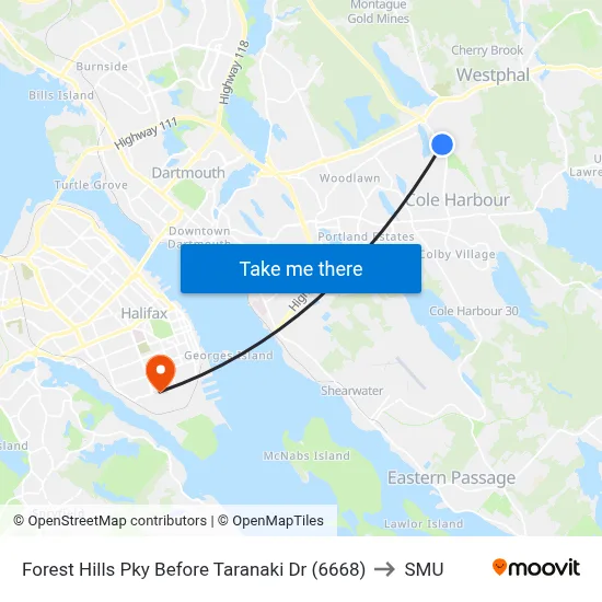 Forest Hills Pky Before Taranaki Dr (6668) to SMU map