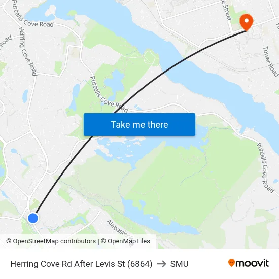 Herring Cove Rd After Levis St (6864) to SMU map