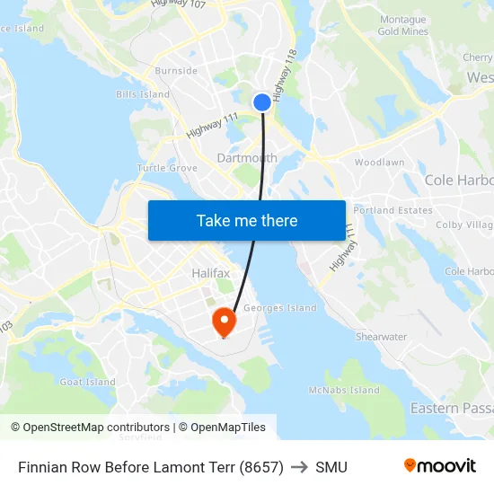 Finnian Row Before Lamont Terr (8657) to SMU map