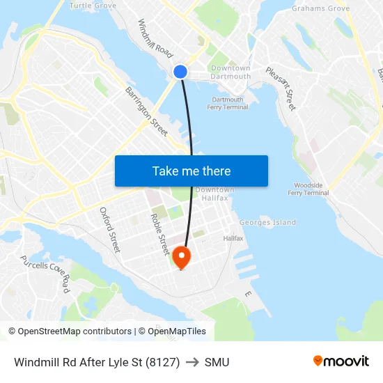 Windmill Rd After Lyle St (8127) to SMU map