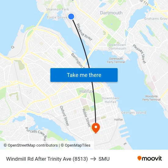 Windmill Rd After Trinity Ave (8513) to SMU map