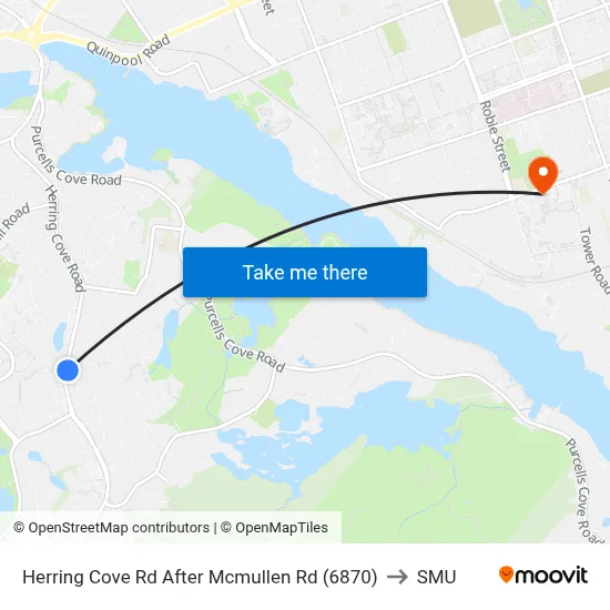 Herring Cove Rd After Mcmullen Rd (6870) to SMU map