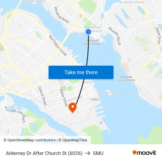 Alderney Dr After Church St (6026) to SMU map