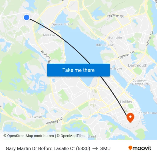 Gary Martin Dr Before Lasalle Ct (6330) to SMU map