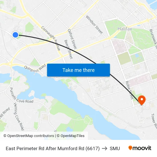 East Perimeter Rd After Mumford Rd (6617) to SMU map