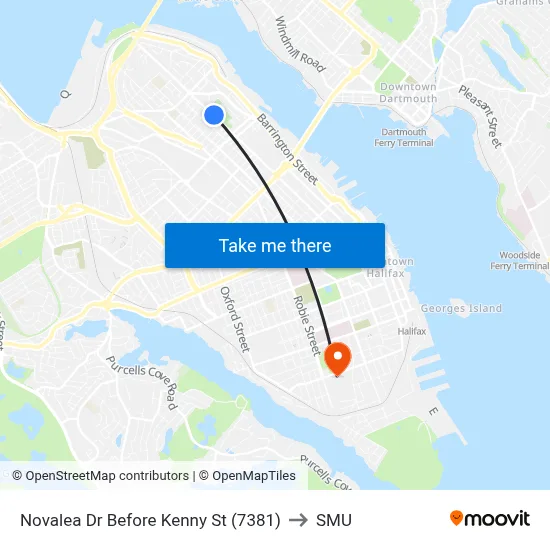 Novalea Dr Before Kenny St (7381) to SMU map