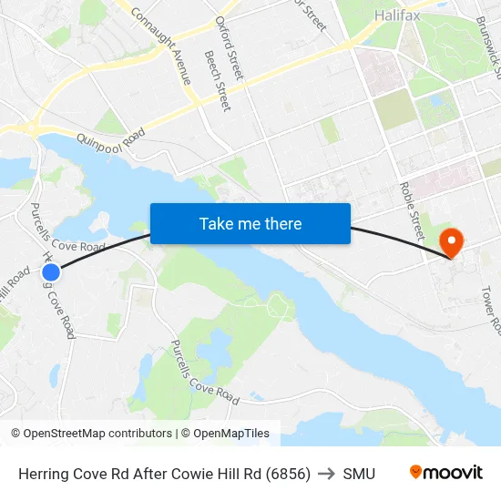 Herring Cove Rd After Cowie Hill Rd (6856) to SMU map