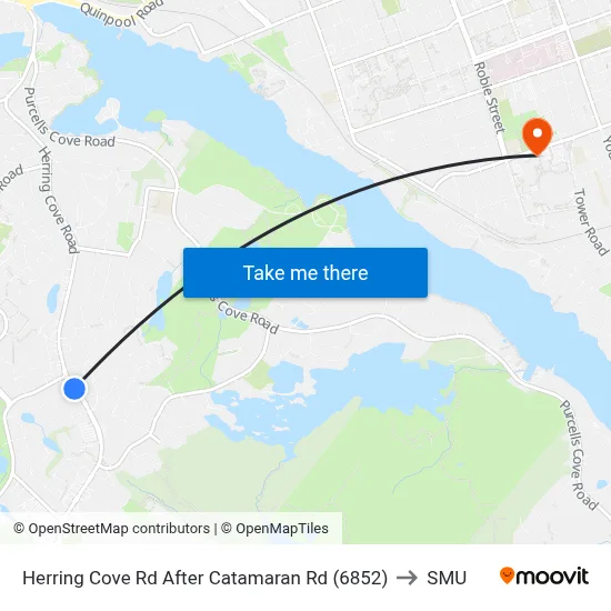 Herring Cove Rd After Catamaran Rd (6852) to SMU map