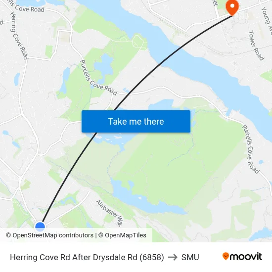 Herring Cove Rd After Drysdale Rd (6858) to SMU map