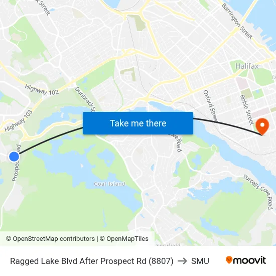 Ragged Lake Blvd After Prospect Rd (8807) to SMU map