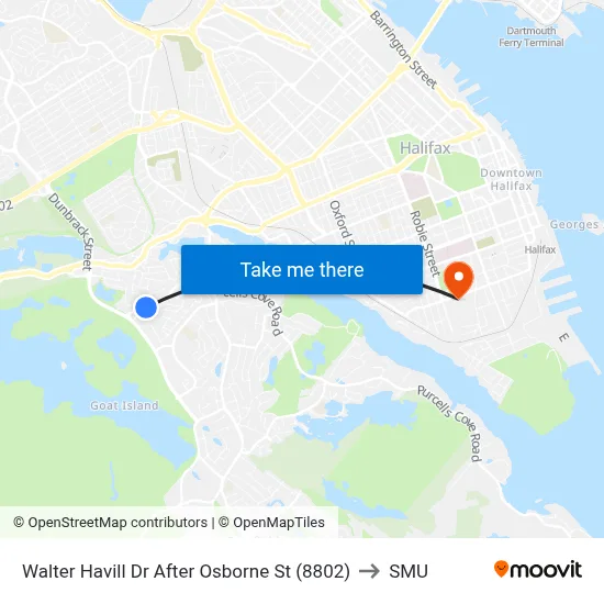 Walter Havill Dr After Osborne St (8802) to SMU map
