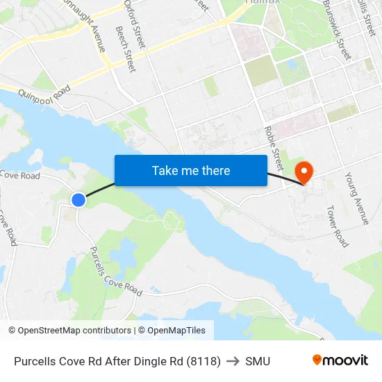 Purcells Cove Rd After Dingle Rd (8118) to SMU map