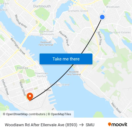 Woodlawn Rd After Ellenvale Ave (8593) to SMU map