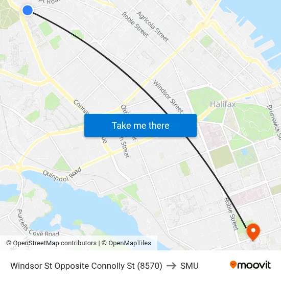 Windsor St Opposite Connolly St (8570) to SMU map