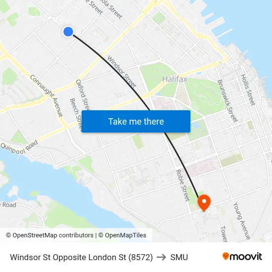 Windsor St Opposite London St (8572) to SMU map