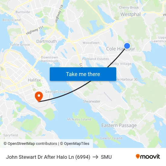 John Stewart Dr After Halo Ln (6994) to SMU map