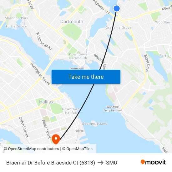 Braemar Dr Before Braeside Ct (6313) to SMU map