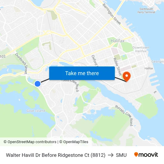 Walter Havill Dr Before Ridgestone Ct (8812) to SMU map