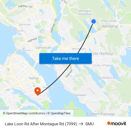 Lake Loon Rd After Montague Rd (7099) to SMU map