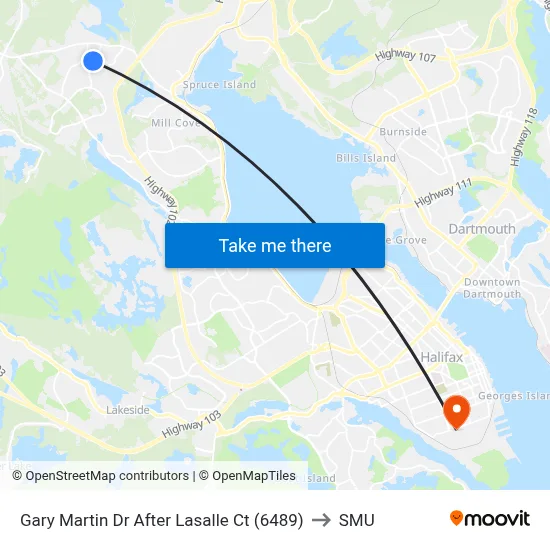 Gary Martin Dr After Lasalle Ct (6489) to SMU map