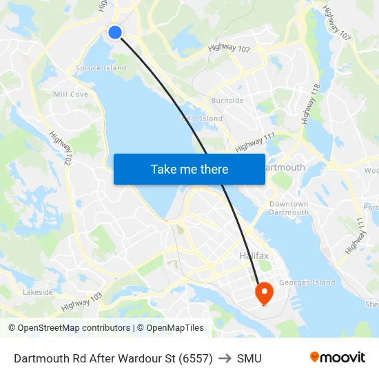 Dartmouth Rd After Wardour St (6557) to SMU map