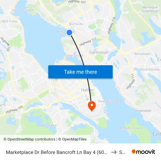 Marketplace Dr Before Bancroft Ln Bay 4 (6014) to SMU map