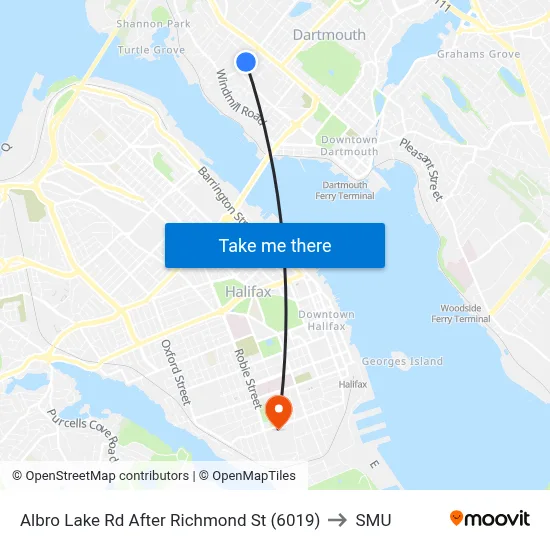 Albro Lake Rd After Richmond St (6019) to SMU map