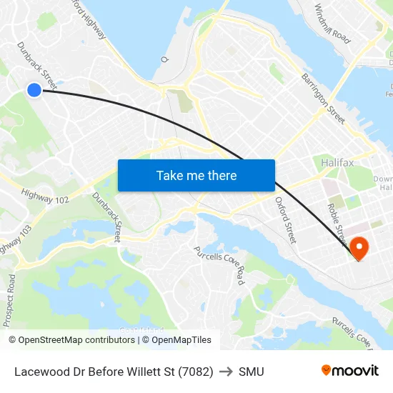 Lacewood Dr Before Willett St (7082) to SMU map