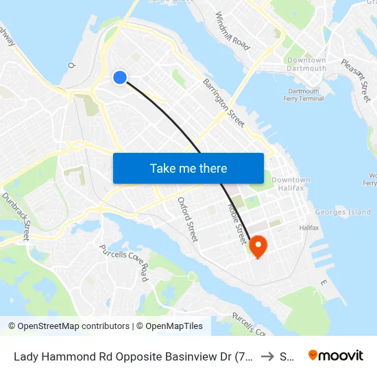 Lady Hammond Rd Opposite Basinview Dr (7088) to SMU map