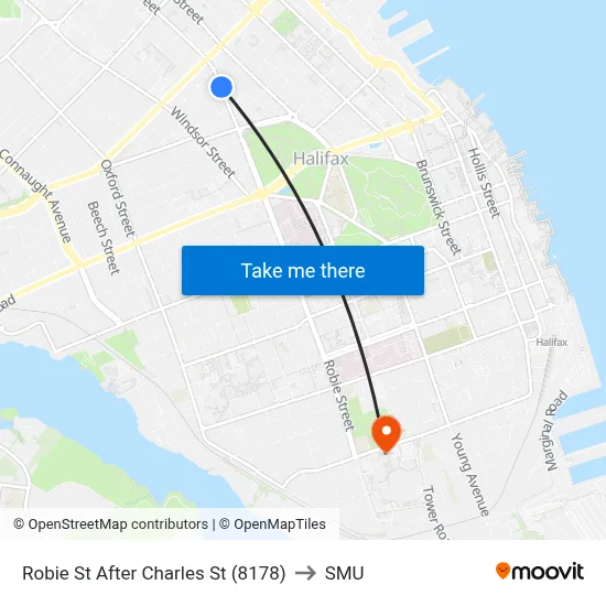 Robie St After Charles St (8178) to SMU map