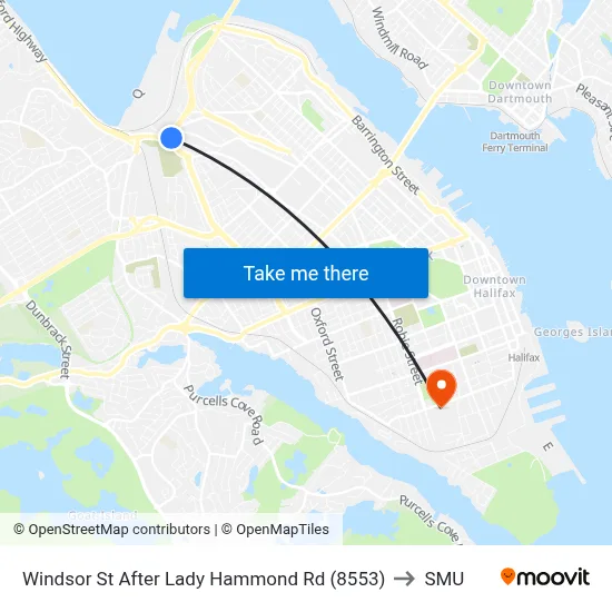 Windsor St After Lady Hammond Rd (8553) to SMU map