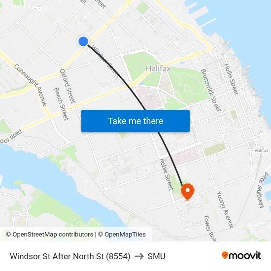 Windsor St After North St (8554) to SMU map