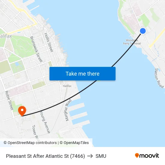 Pleasant St After Atlantic St (7466) to SMU map