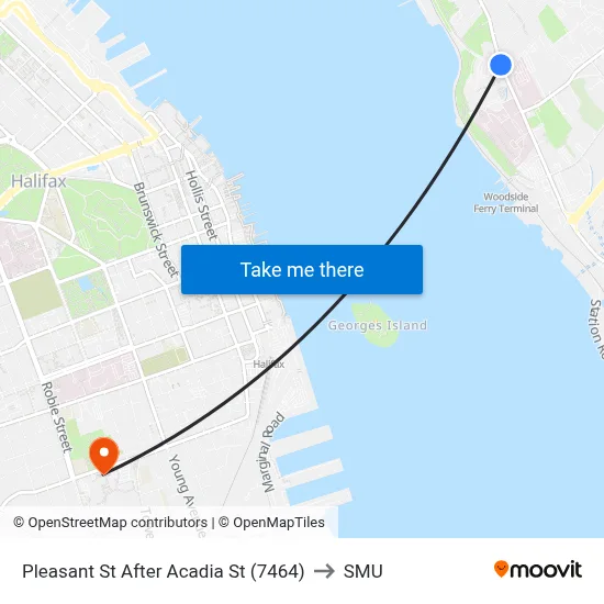 Pleasant St After Acadia St (7464) to SMU map