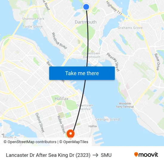 Lancaster Dr After Sea King Dr (2323) to SMU map